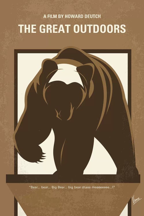 The Great Outdoors Minimal Movie Poster by Chungkong wall art