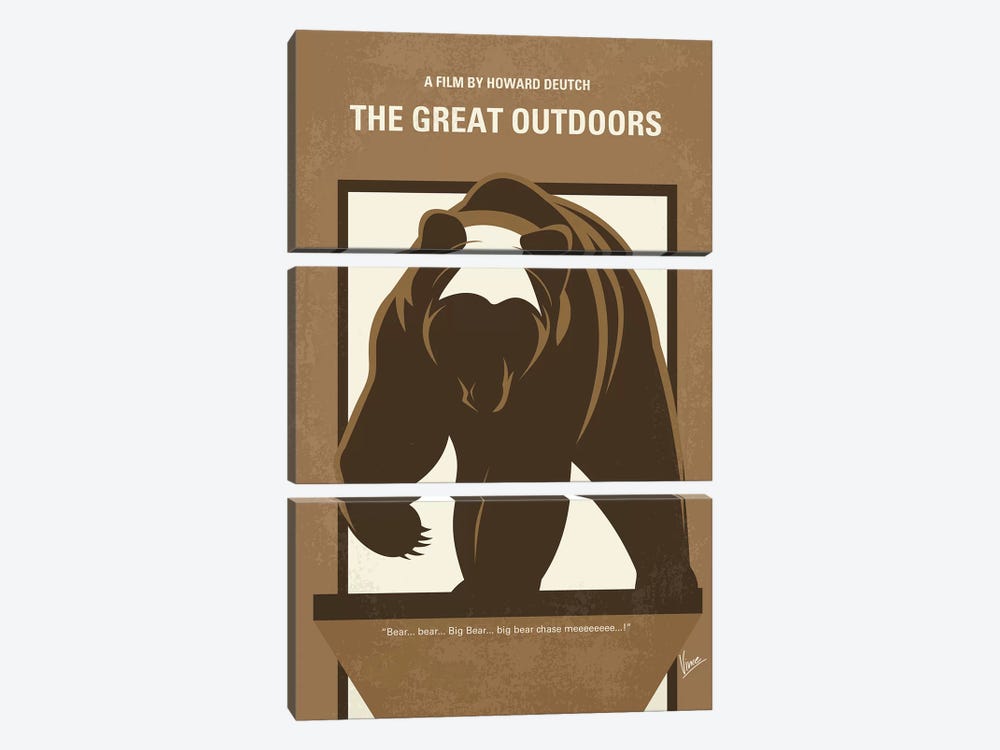 The Great Outdoors Minimal Movie Poster by Chungkong 3-piece Canvas Art Print