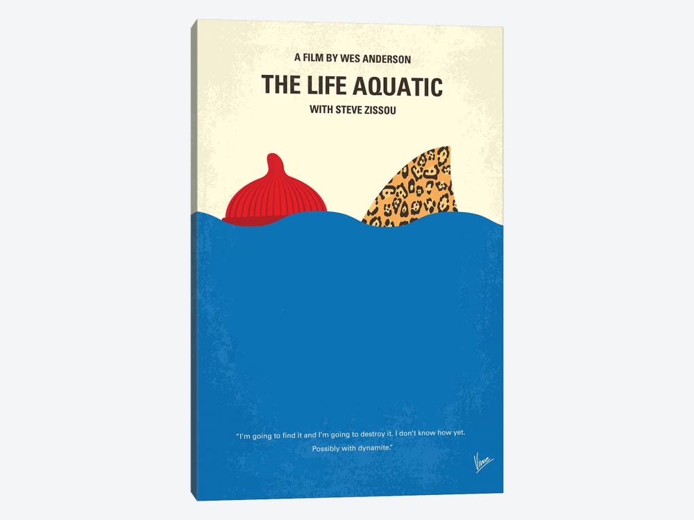 The Life Aquatic With Steve Zissou Minimal Movie Poster by Chungkong 1-piece Canvas Print