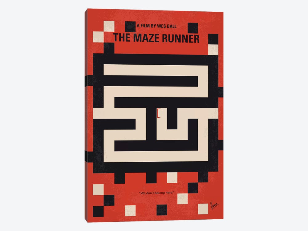 The Maze Runner Minimal Movie Poster by Chungkong 1-piece Canvas Print