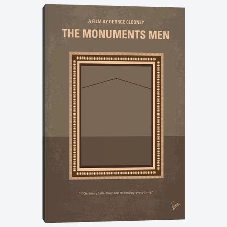 The Monuments Men Minimal Movie Poster Canvas Print #CKG1065} by Chungkong Art Print