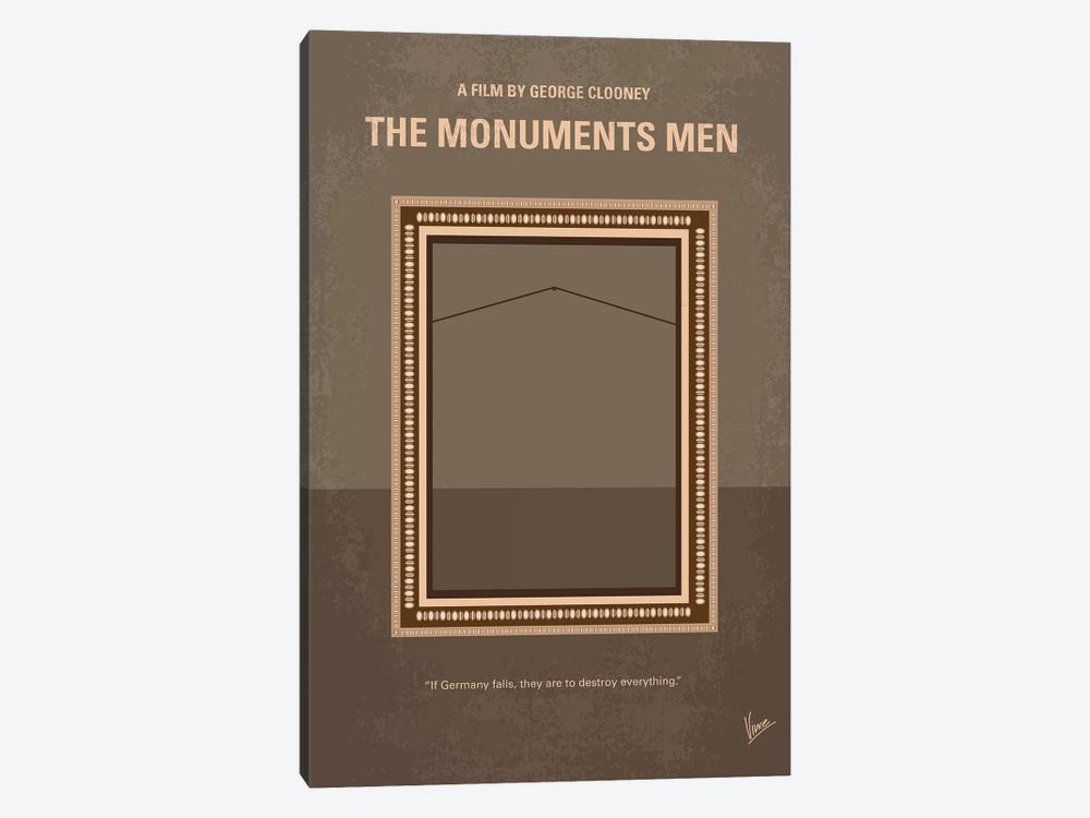 The Monuments Men Minimal Movie Poster by Chungkong 1-piece Canvas Artwork