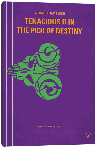 The Pick Of Destiny Minimal Movie Poster Canvas Art Print