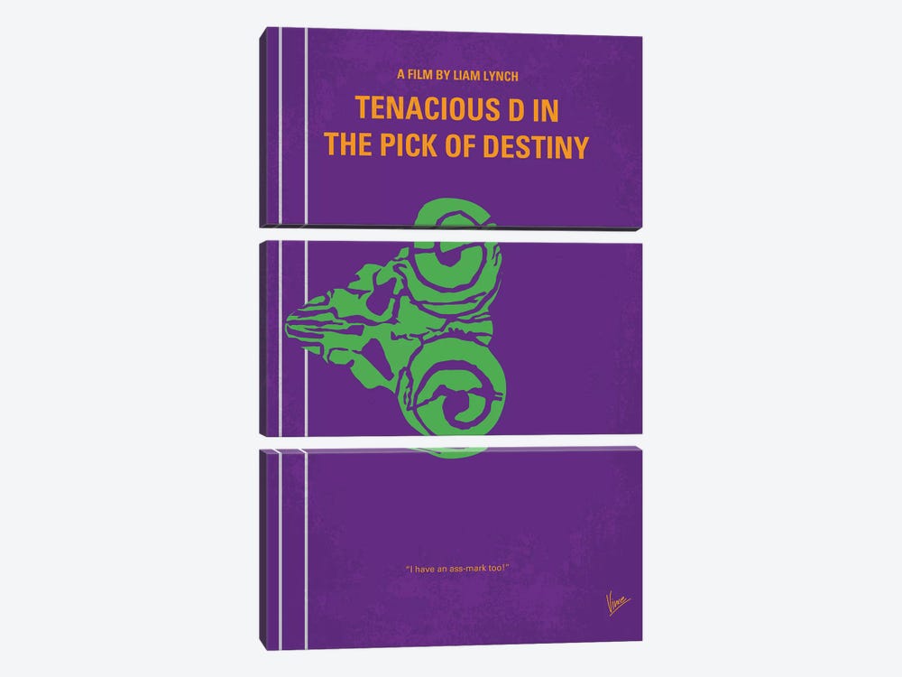 The Pick Of Destiny Minimal Movie Poster by Chungkong 3-piece Canvas Art Print