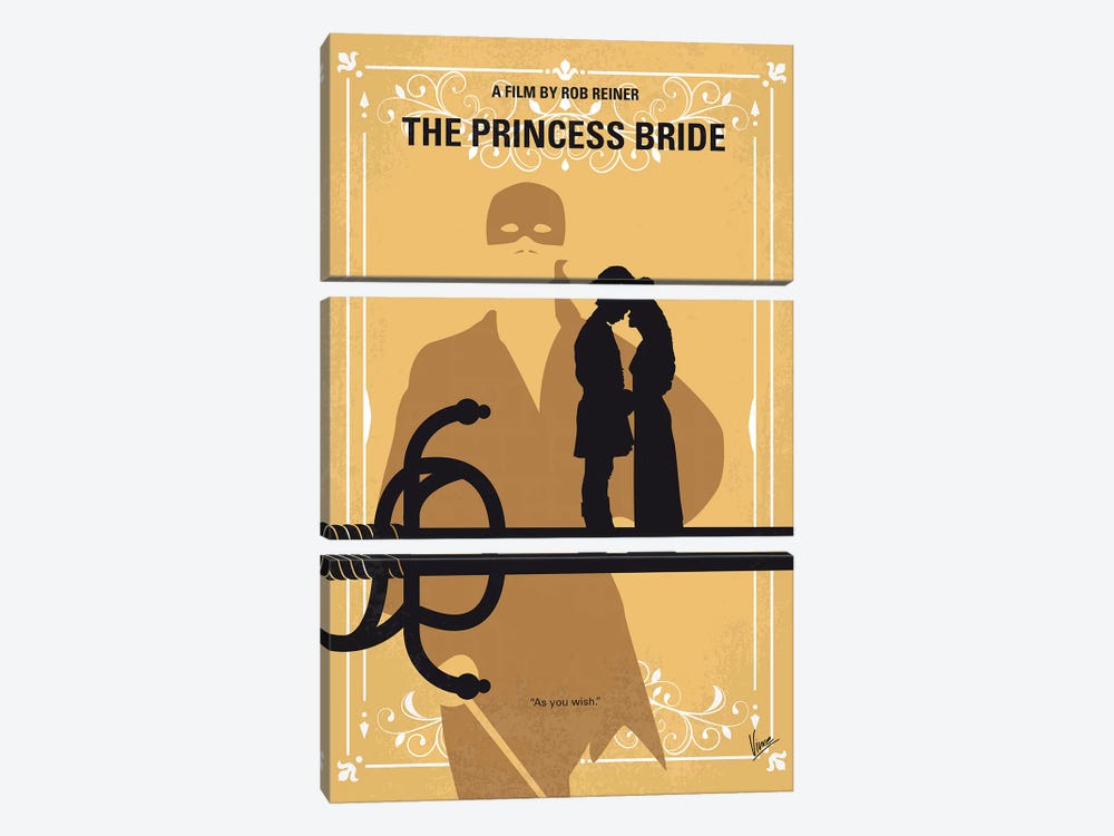 The Princess Bride Minimal Movie Poster by Chungkong 3-piece Canvas Art