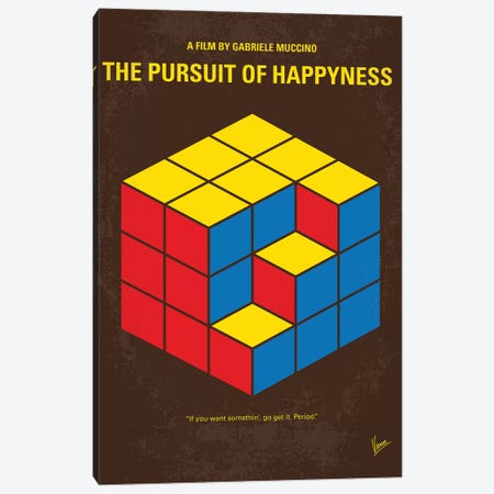The Pursuit Of Happyness Minimal Movie Poster Canvas Print #CKG1068} by Chungkong Canvas Artwork