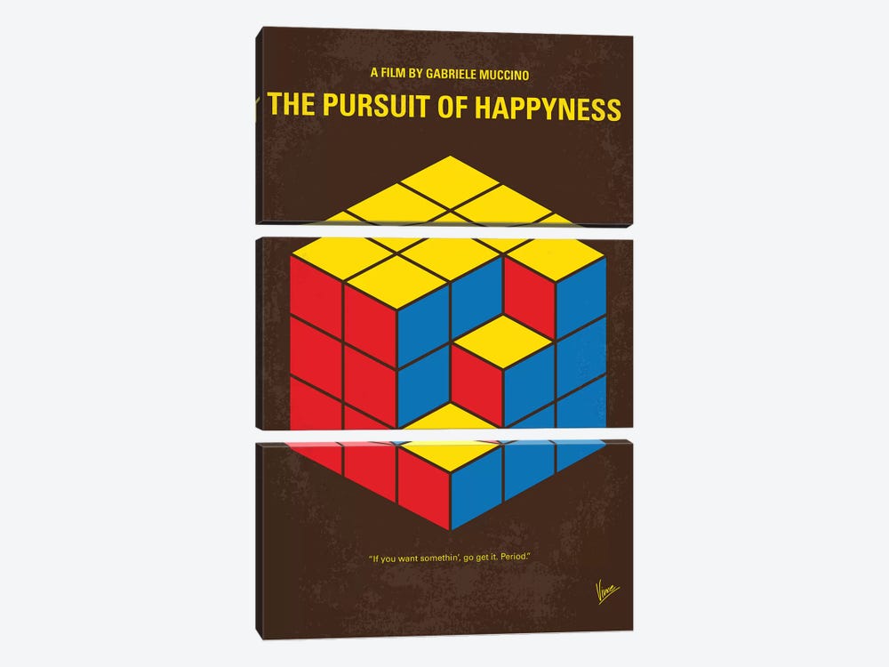 The Pursuit Of Happyness Minimal Movie Poster 3-piece Art Print
