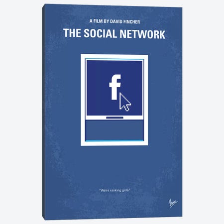 The Social Network Minimal Movie Poster Canvas Print #CKG1072} by Chungkong Canvas Print