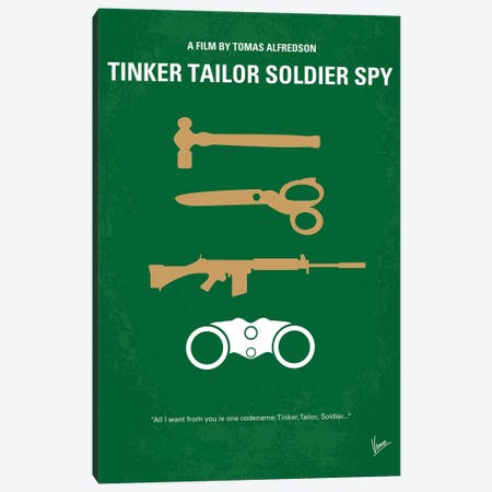 Tinker Tailor Soldier Spy Minimal Movie Poster Canvas Print #CKG1076} by Chungkong Canvas Wall Art