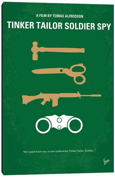 Tinker Tailor Soldier Spy Minimal Movie Poster Canvas Art Print - Army Art