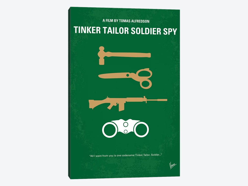 Tinker Tailor Soldier Spy Minimal Movie Poster by Chungkong 1-piece Canvas Art