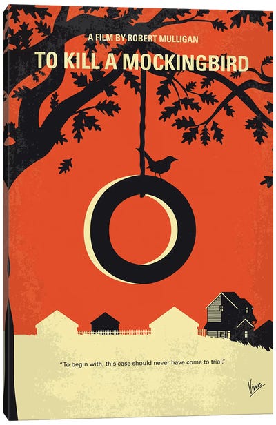 To Kill A Mockingbird Minimal Movie Poster Canvas Art Print - Classic Movies