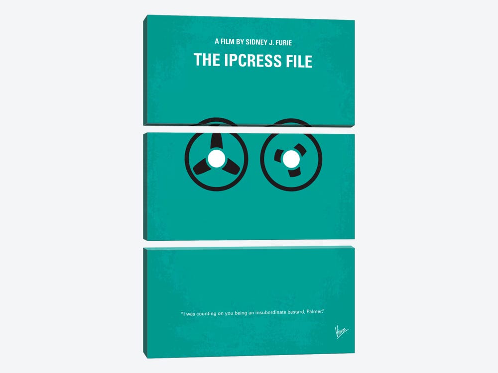 The Ipcress File Minimal Movie Poster by Chungkong 3-piece Canvas Print