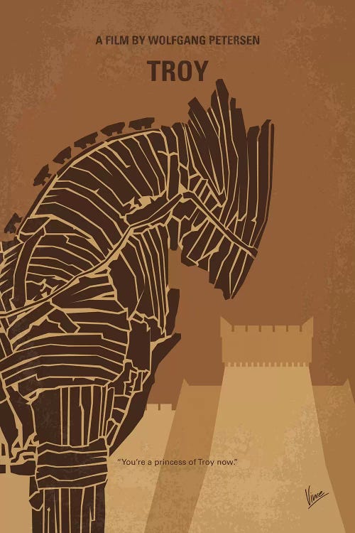 Troy Minimal Movie Poster by Chungkong wall art