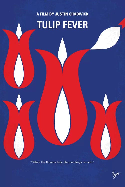 Tulip Fever Minimal Movie Poster by Chungkong wall art