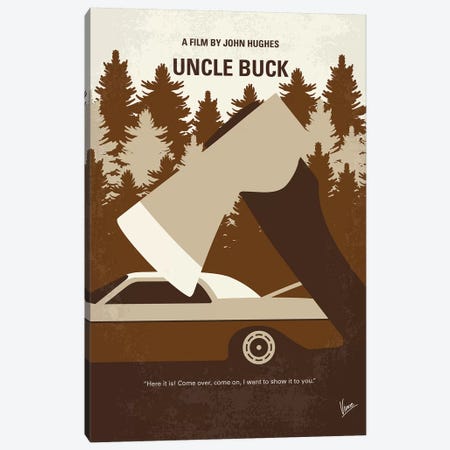 Uncle Buck Minimal Movie Poster Canvas Print #CKG1084} by Chungkong Art Print
