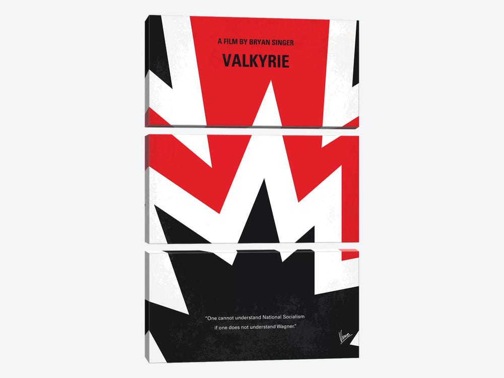 Valkyrie Minimal Movie Poster by Chungkong 3-piece Canvas Wall Art