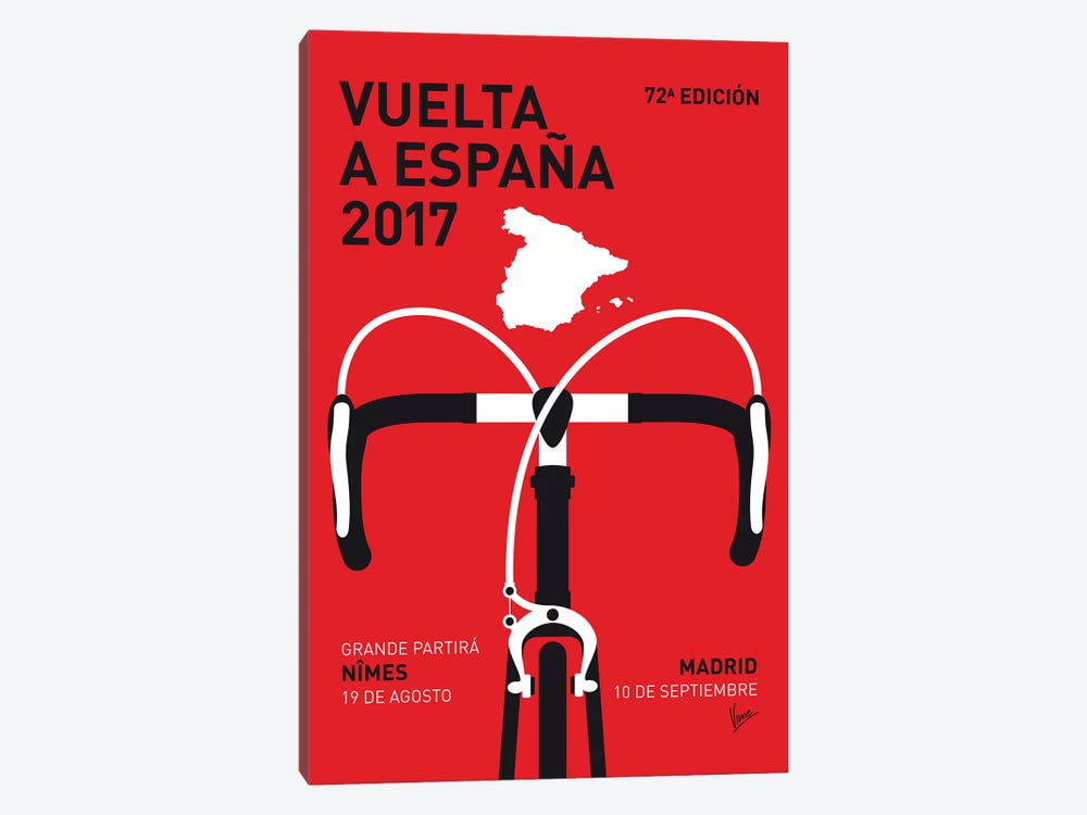 Vuelta a España Minimal Poster 2017 by Chungkong 1-piece Canvas Art Print