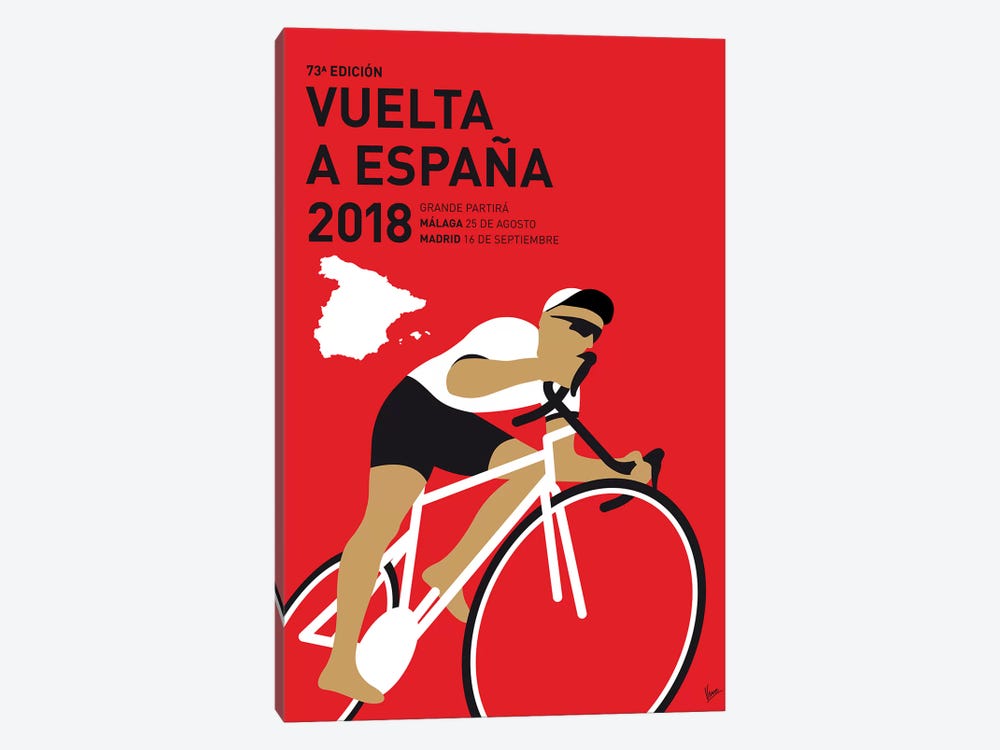 Vuelta a España Minimal Poster 2018 by Chungkong 1-piece Canvas Artwork