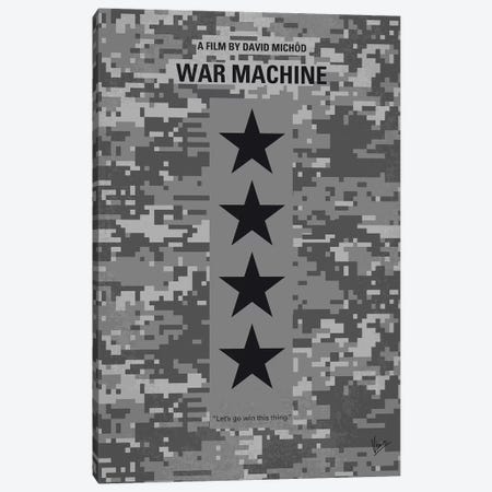 War Machine Minimal Movie Poster Canvas Print #CKG1090} by Chungkong Canvas Art Print