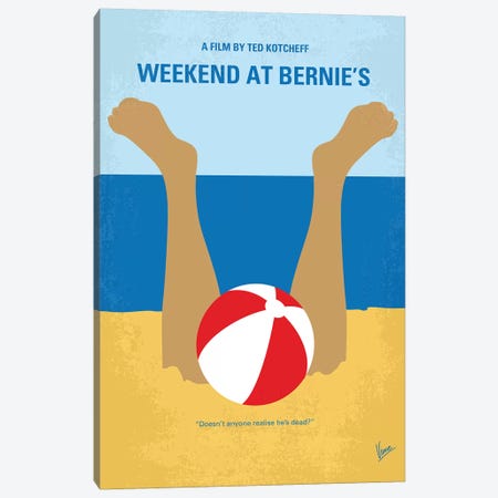 Weekend At Bernie's Minimal Movie Poster Canvas Print #CKG1092} by Chungkong Canvas Art Print