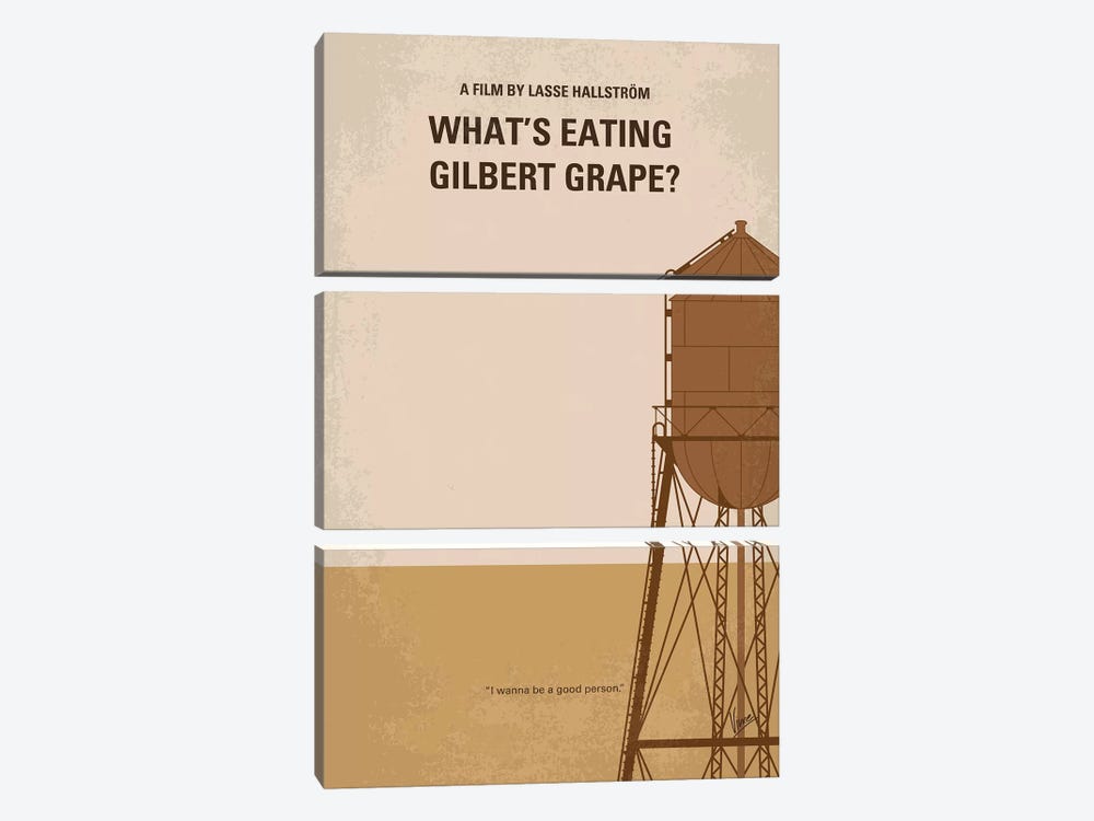 What's Eating Gilbert Grape Minimal Movie Poster by Chungkong 3-piece Canvas Art