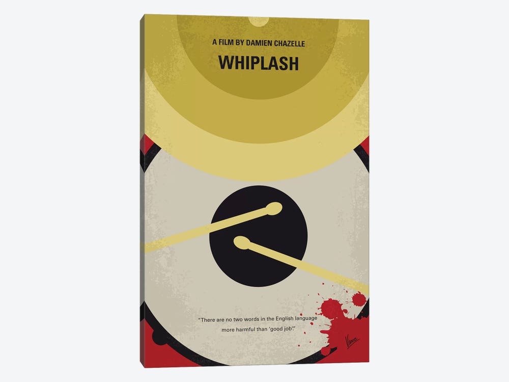 Whiplash Minimal Movie Poster by Chungkong 1-piece Canvas Art Print