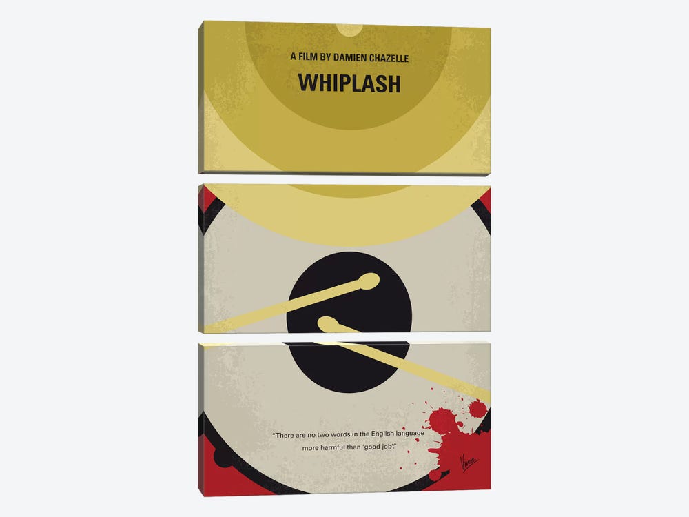 Whiplash Minimal Movie Poster by Chungkong 3-piece Canvas Art Print