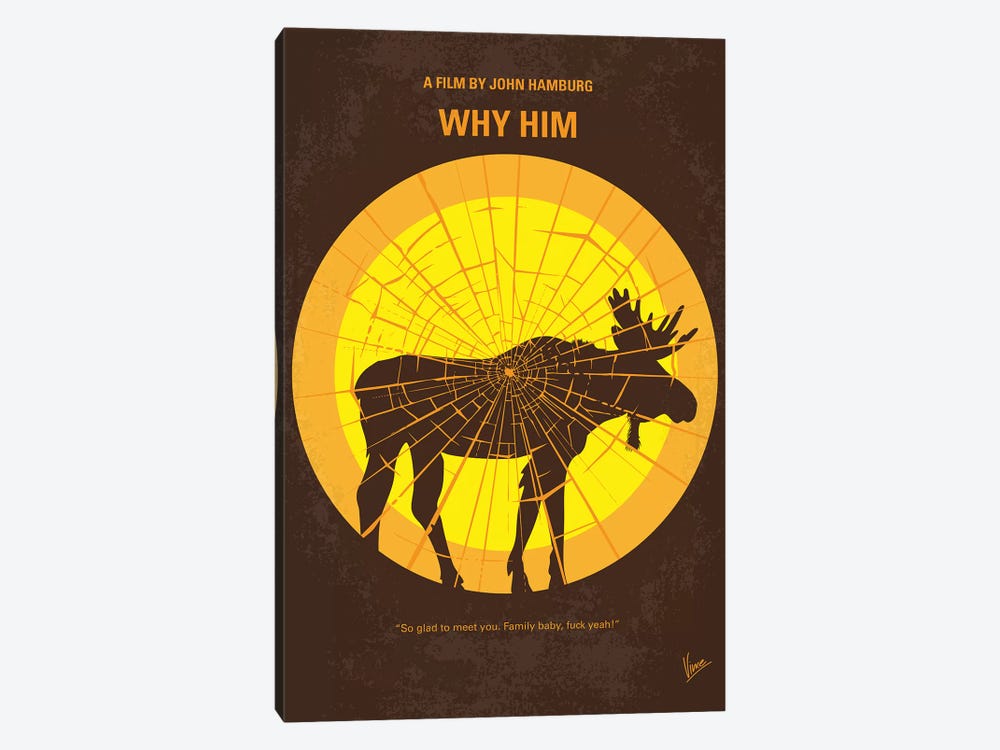 Why Him Minimal Movie Poster by Chungkong 1-piece Canvas Art
