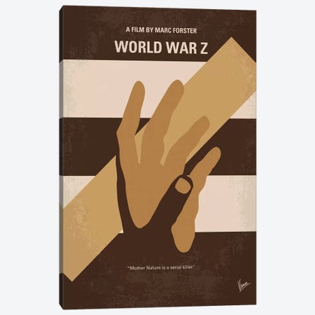 World War Z Minimal Movie Poster Canvas Print #CKG1097} by Chungkong Canvas Wall Art