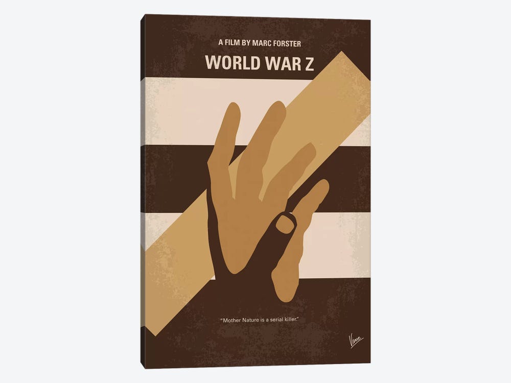 World War Z Minimal Movie Poster by Chungkong 1-piece Canvas Print