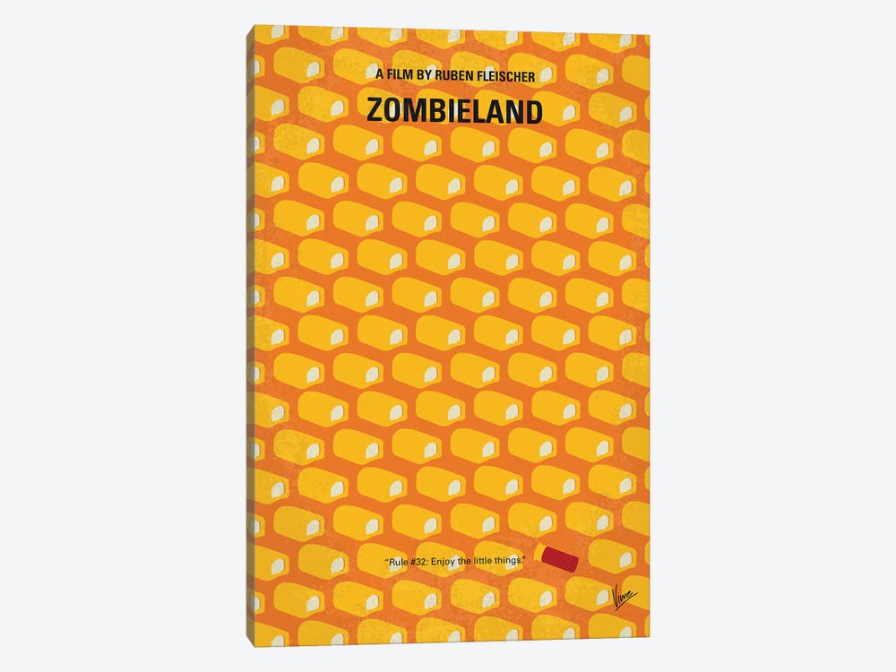 Zombieland Minimal Movie Poster by Chungkong 1-piece Canvas Wall Art