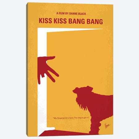 Kiss Kiss Bang Bang Minimal Movie Poster Canvas Print #CKG10} by Chungkong Canvas Art