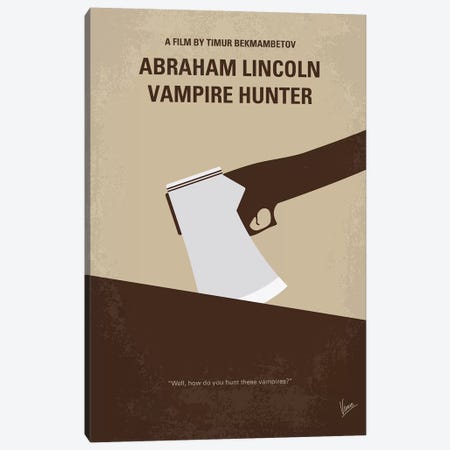 Abraham Lincoln Vampire Hunter Minimal Movie Poster Canvas Print #CKG1100} by Chungkong Art Print