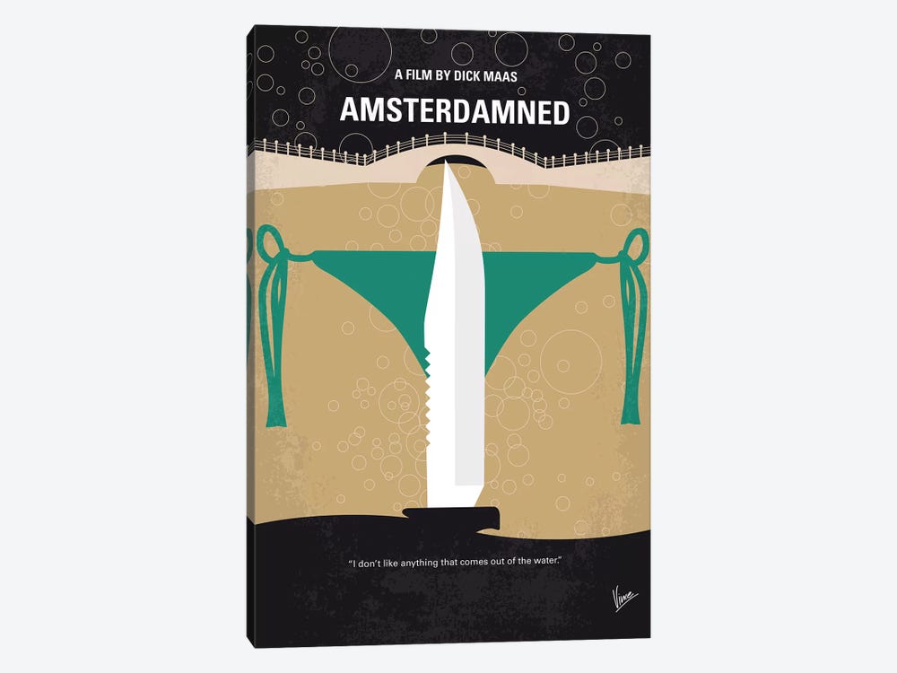 Amsterdamned Minimal Movie Poster by Chungkong 1-piece Canvas Art Print