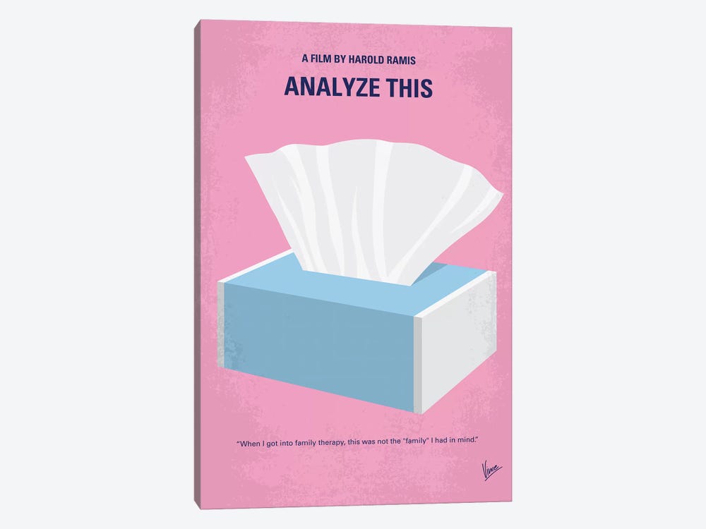 Analyze This Minimal Movie Poster by Chungkong 1-piece Canvas Print