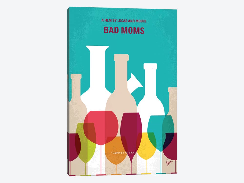 Bad Moms Minimal Movie Poster by Chungkong 1-piece Canvas Artwork