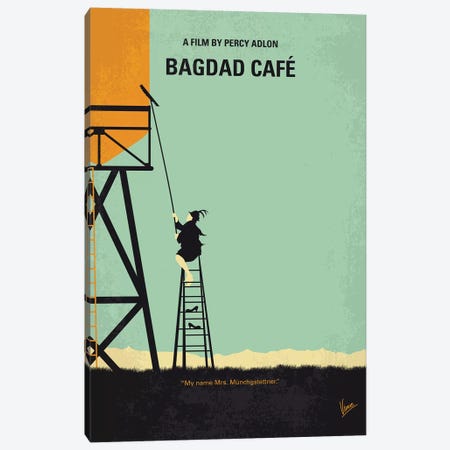 Bagdad Cafe Minimal Movie Poster Canvas Print #CKG1105} by Chungkong Canvas Artwork