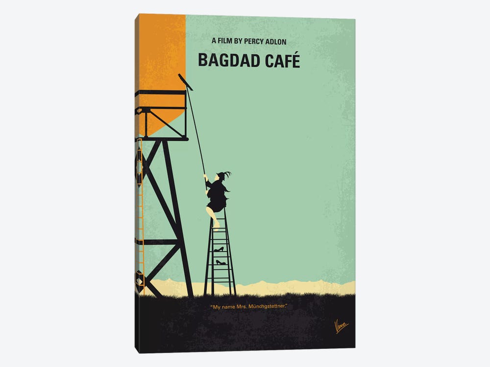 Bagdad Cafe Minimal Movie Poster by Chungkong 1-piece Canvas Print