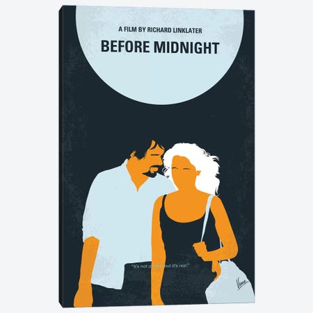 Before Midnight Minimal Movie Poster Canvas Print #CKG1106} by Chungkong Canvas Artwork