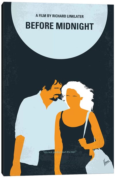 Before Midnight Minimal Movie Poster Canvas Art Print - Romance Movie Art
