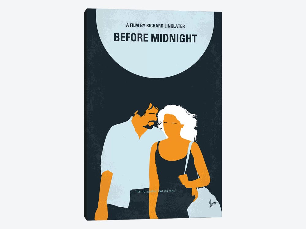 Before Midnight Minimal Movie Poster by Chungkong 1-piece Canvas Wall Art