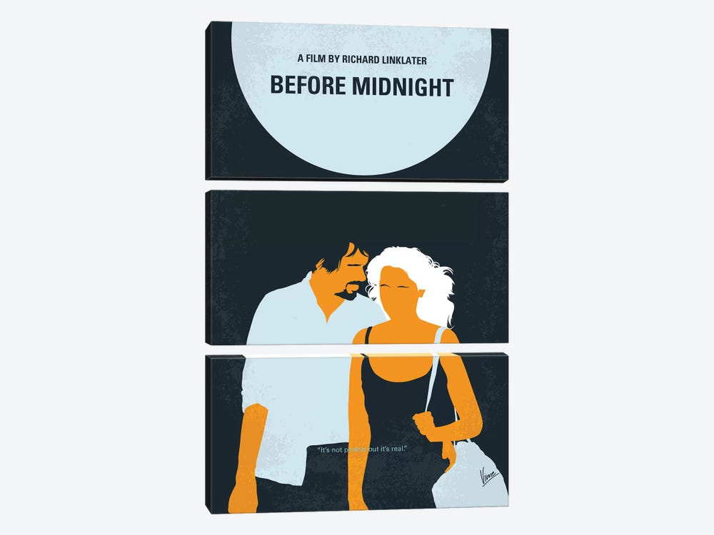 Before Midnight Minimal Movie Poster by Chungkong 3-piece Canvas Wall Art