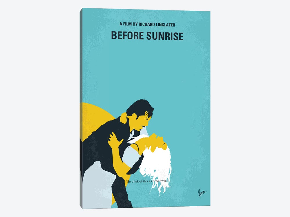 Before Sunrise Minimal Movie Poster by Chungkong 1-piece Canvas Art Print