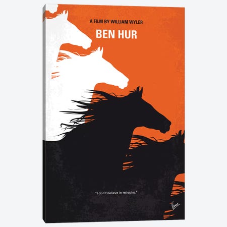 Ben Hur Minimal Movie Poster Canvas Print #CKG1109} by Chungkong Canvas Art Print