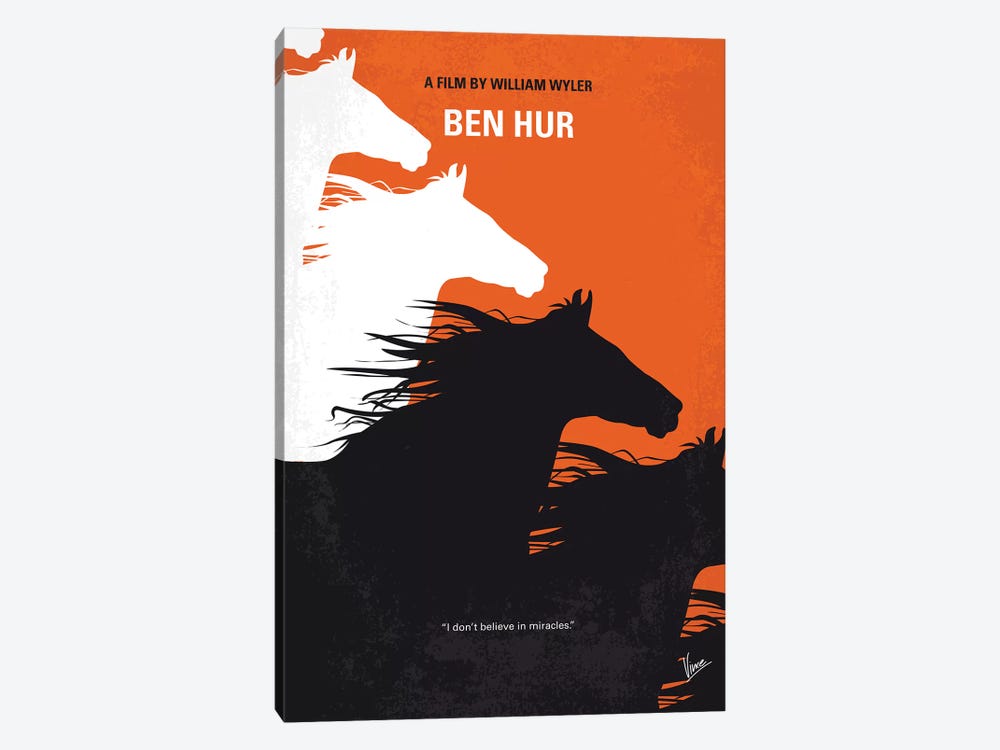 Ben Hur Minimal Movie Poster by Chungkong 1-piece Canvas Print