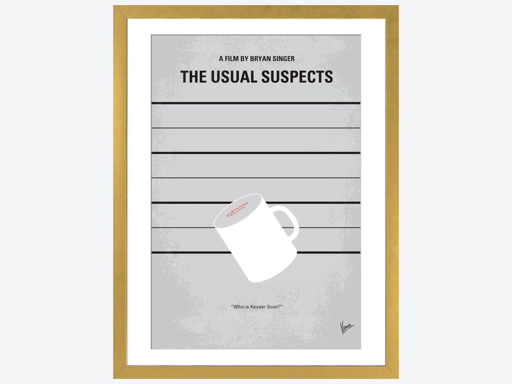 Digital Print Usual Suspects Poster Movie Quote Keyser Soze 