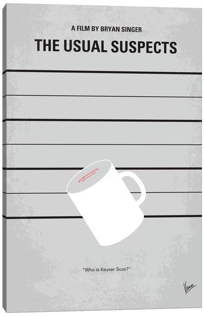 The Usual Suspects Minimal Movie Poster Canvas Art Print - Crime Minimalist Movie Posters