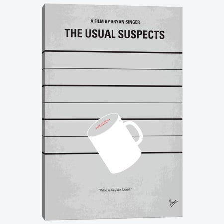The Usual Suspects Minimal Movie Poster Canvas Print #CKG110} by Chungkong Canvas Art Print