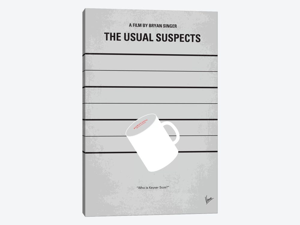 The Usual Suspects Minimal Movie Poster by Chungkong 1-piece Canvas Print